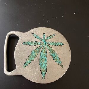 1970s Rainbow Jewelry Pewter Belt Buckle